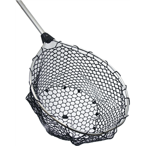 STM Fishcare Silver Rubber Landing Net - 70cm Handle - Addict Tackle