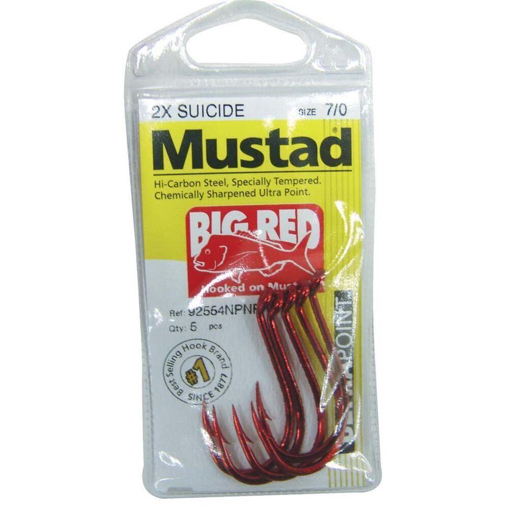 Mustad Big Red Suicide Hooks - Addict Tackle