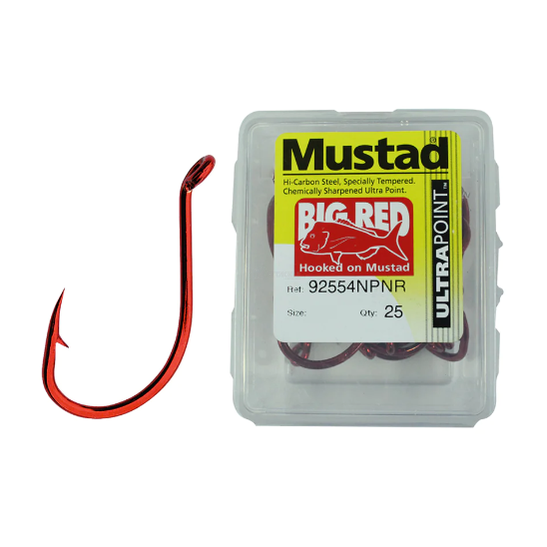 Mustad Big Red Hooks 2/0 Qty 8