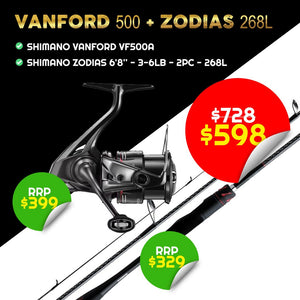 Shimano Vanford 500 + Shimano Zodias 268L