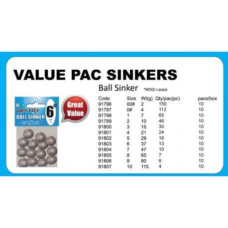Tec Tackle Bean Sinkers Value Pack - Addict Tackle