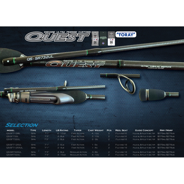 Oceans Legacy Quest Inshore Ultra Finesse Rods - Addict Tackle