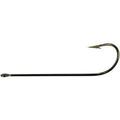 100x Mustad 4540 1/2 Bronze Long Shank Kirby Fishing Hooks - Size 4