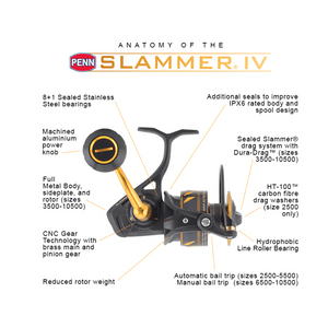 Penn SLAIV5500BLS Slammer IV Spinning Reel - Melton Tackle